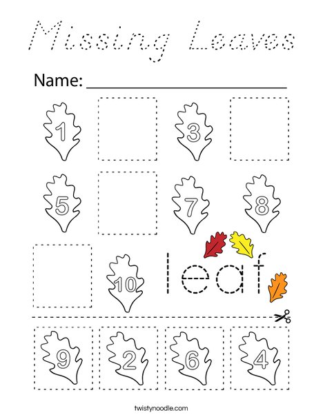 Missing Leaves Coloring Page