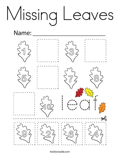 Missing Leaves Coloring Page
