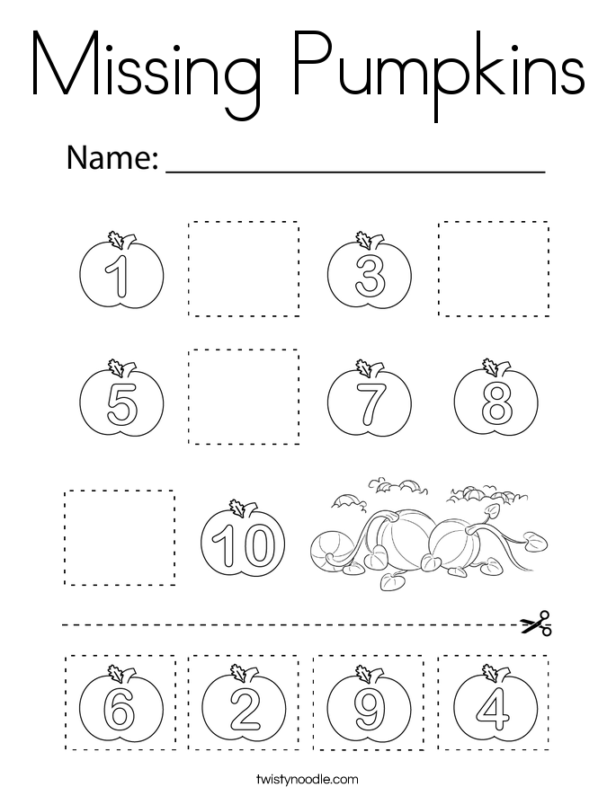 Missing Pumpkins Coloring Page