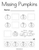 Missing Pumpkins Coloring Page