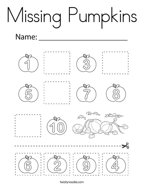 Missing Pumpkins Coloring Page