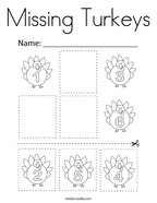 Missing Turkeys Coloring Page