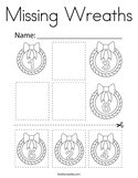 Missing Wreaths Coloring Page