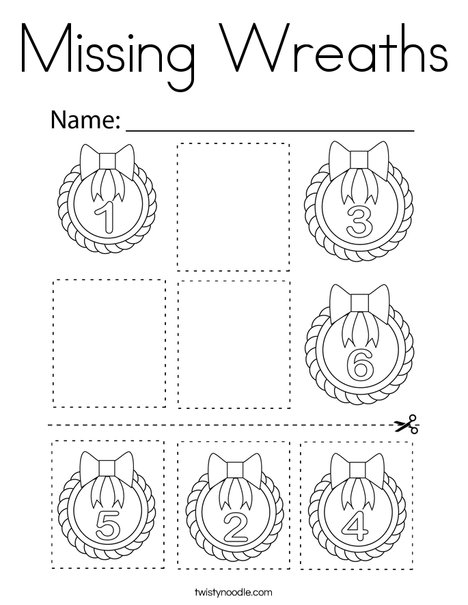 Missing Wreaths Coloring Page