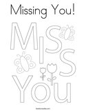Missing You Coloring Page