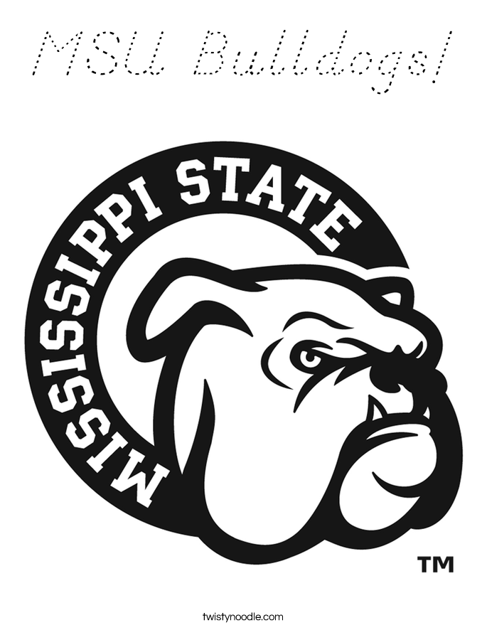 MSU Bulldogs! Coloring Page