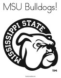 MSU Bulldogs Coloring Page