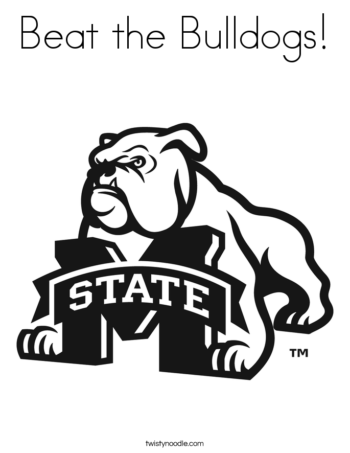 Beat the Bulldogs! Coloring Page