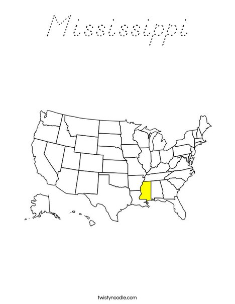 Mississippi Coloring Page