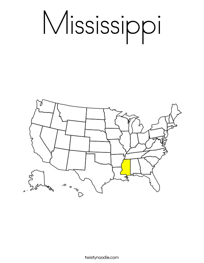 Mississippi Coloring Page