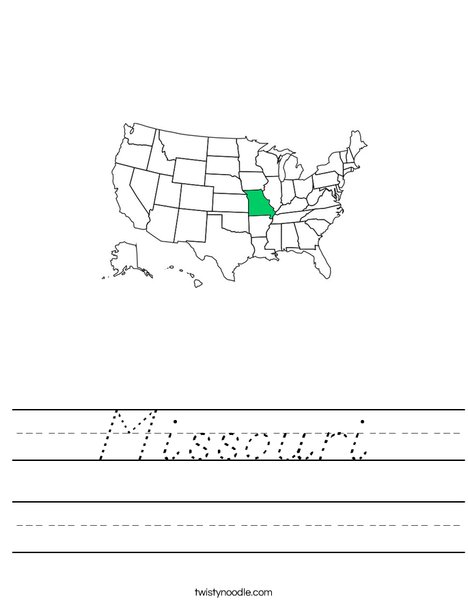 Missouri Worksheet
