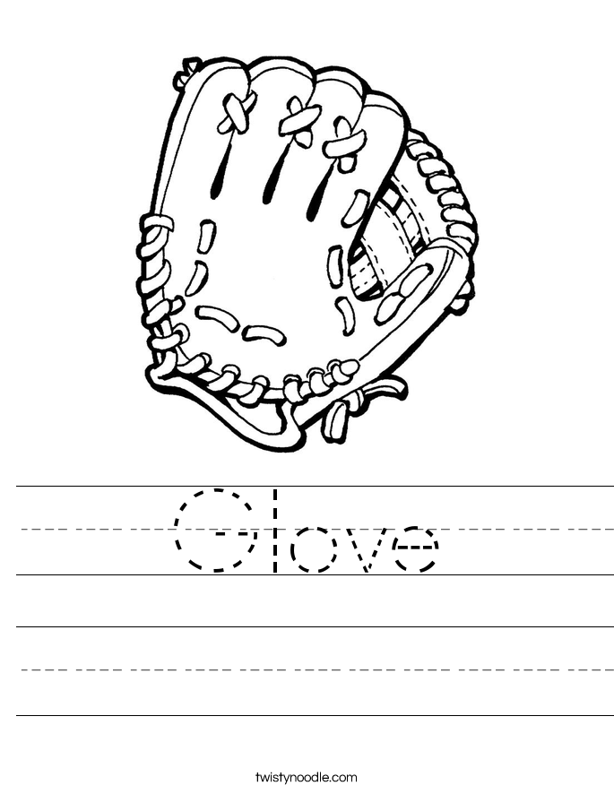 glove worksheet twisty noodle