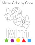Mitten Color by Code Coloring Page
