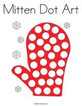 Mitten Dot Art Coloring Page