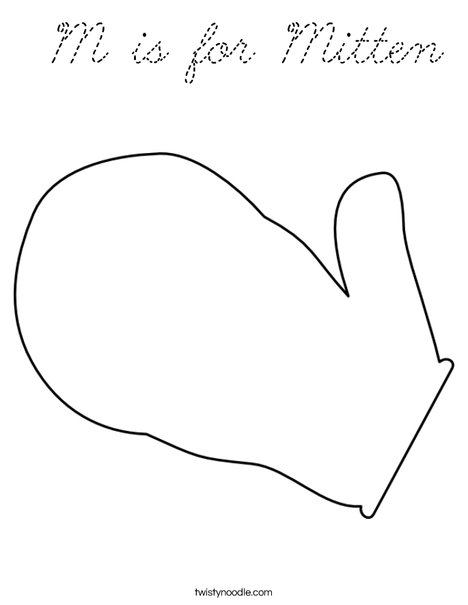 Mitten Coloring Page