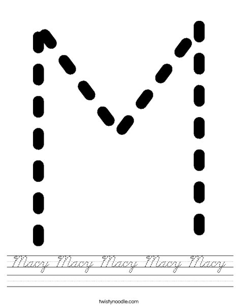 Tracing Letter M Worksheet