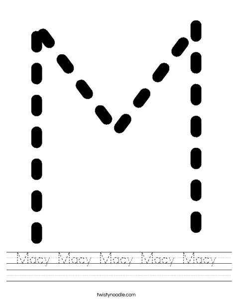 Tracing Letter M Worksheet