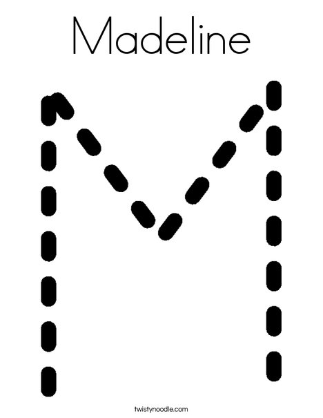 Tracing Letter M Coloring Page