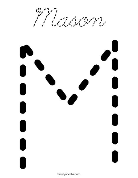 Tracing Letter M Coloring Page