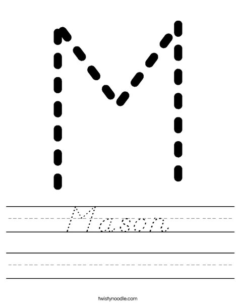 Tracing Letter M Worksheet