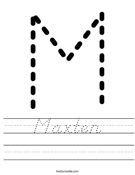 Tracing Letter M Worksheet