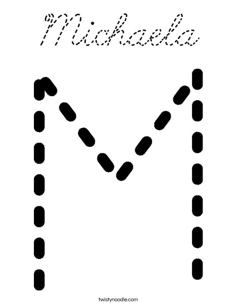 Tracing Letter M Coloring Page