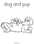 dog and pupColoring Page
