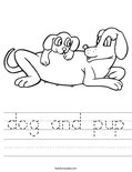 dog and pup Worksheet