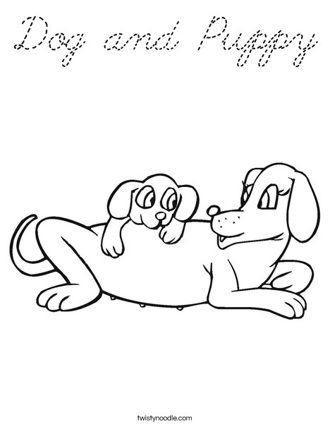 Mom and Baby Coloring Page