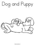 Dog and PuppyColoring Page
