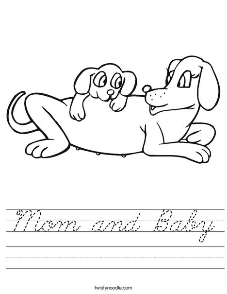 Mom and Baby Worksheet