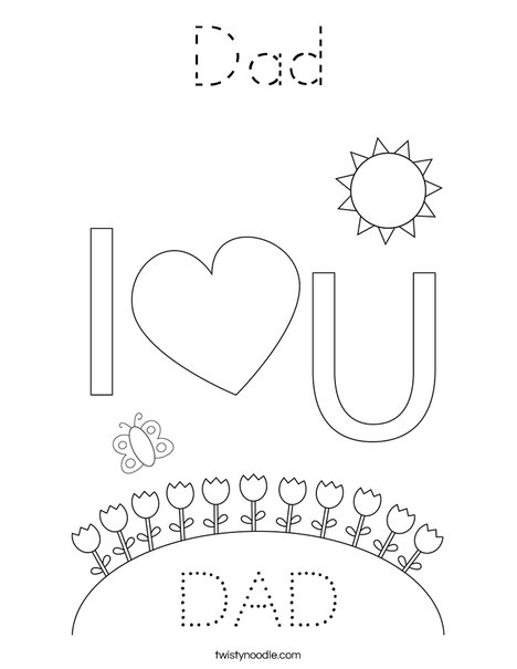 Mom and Dad Coloring Page