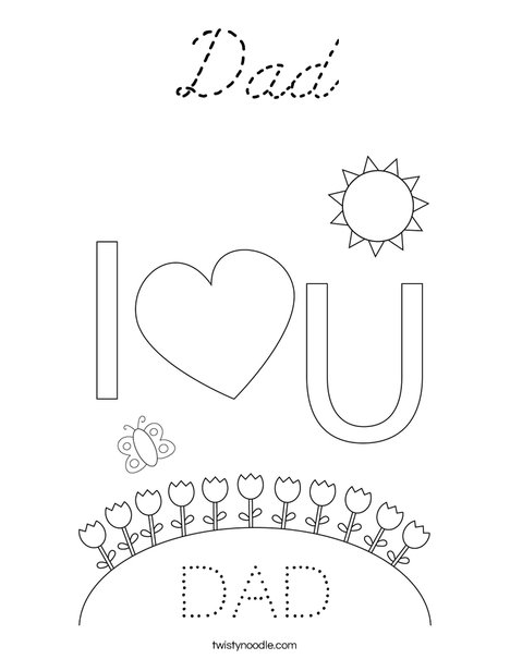 Mom and Dad Coloring Page