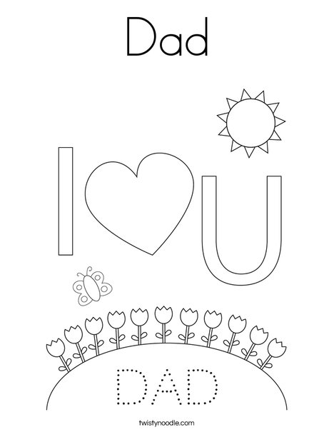 Mom and Dad Coloring Page