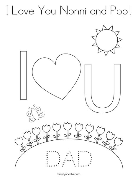 Mom and Dad Coloring Page