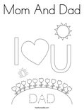 Mom And DadColoring Page