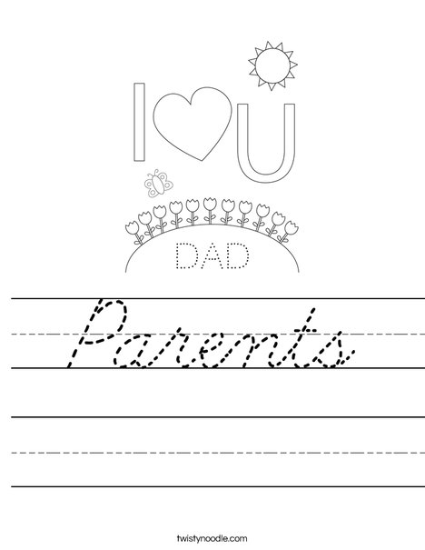 Mom and Dad Worksheet