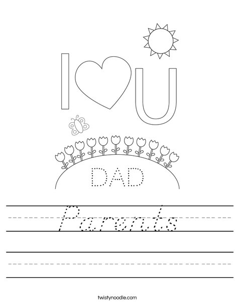 Mom and Dad Worksheet