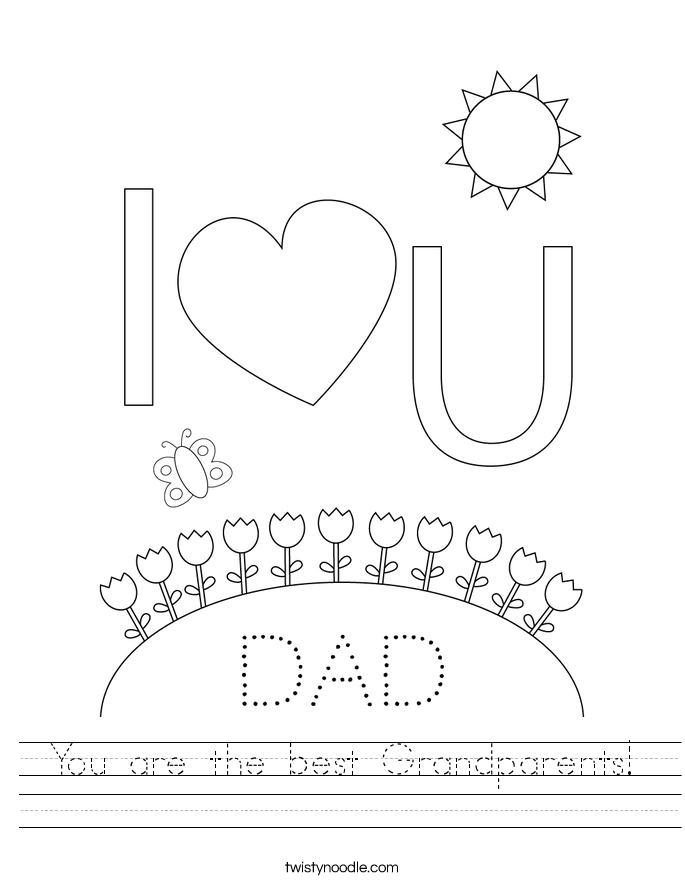 You are the best Grandparents! Worksheet