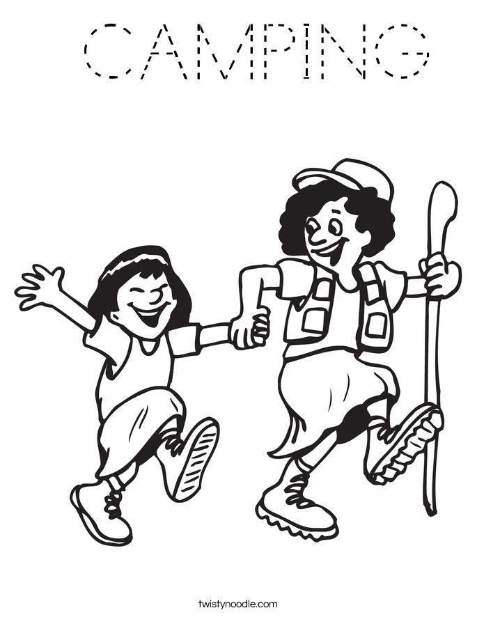  CAMPING Coloring Page