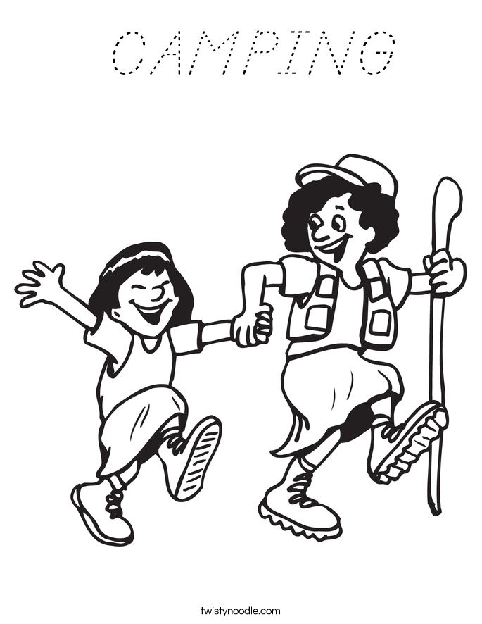  CAMPING Coloring Page