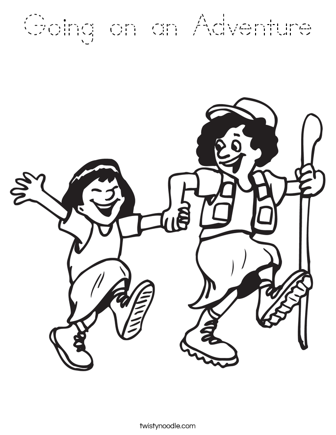 Going on an Adventure Coloring Page
