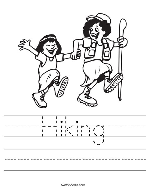 Hiking Worksheet - Twisty Noodle