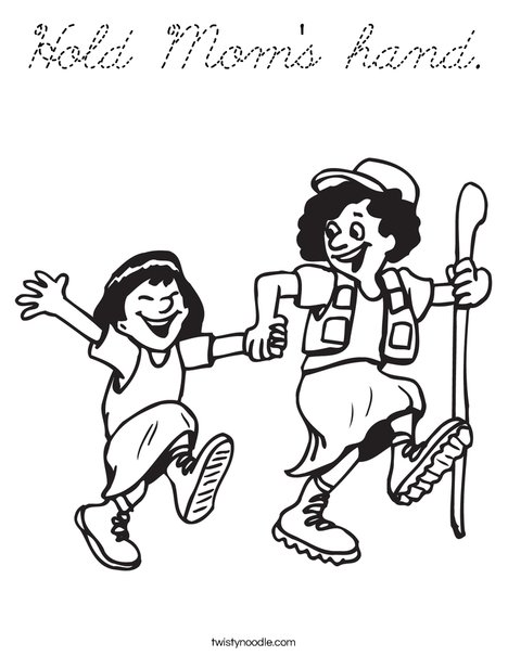 Hiking Coloring Page