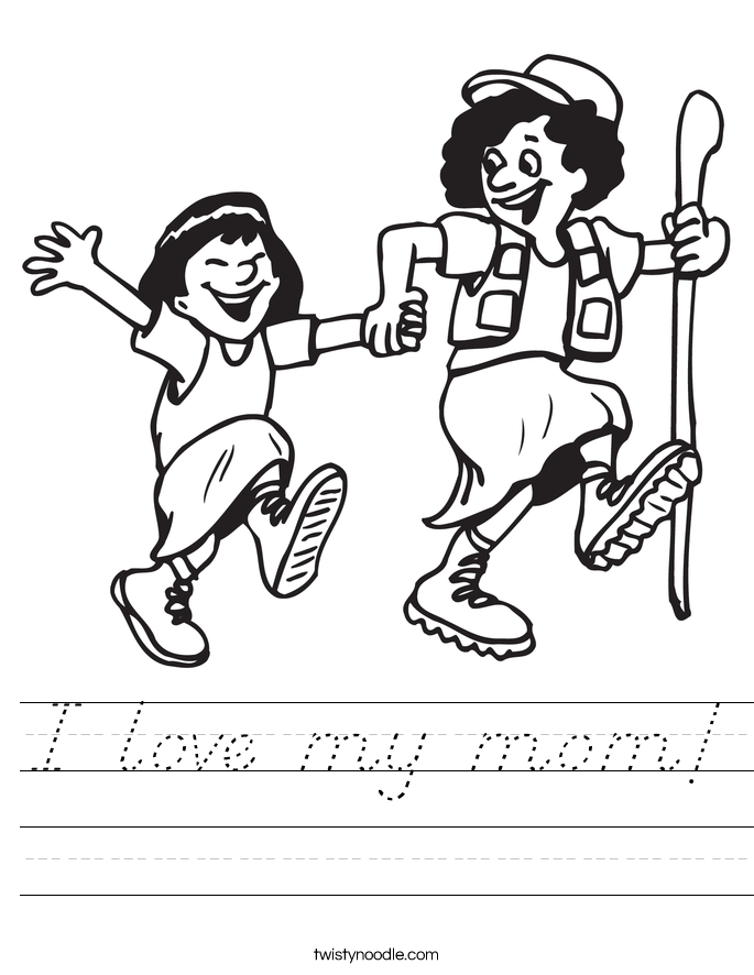 I love my mom! Worksheet