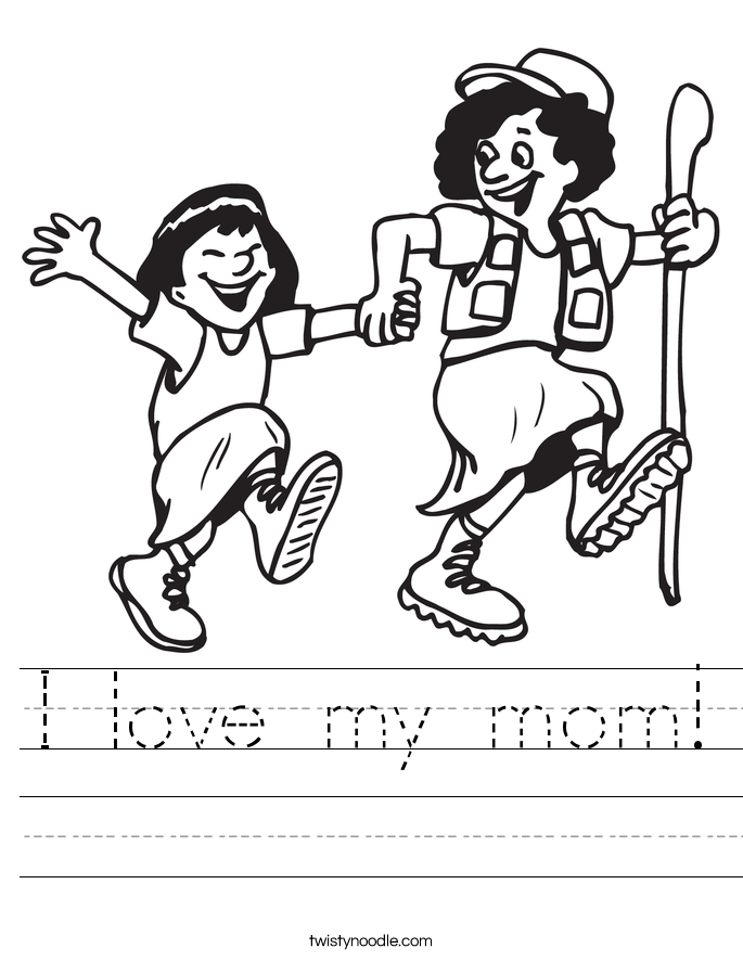 I love my mom! Worksheet