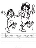 I love my mom! Worksheet