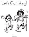Let's Go Hiking!Coloring Page