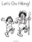 Let's Go Hiking Coloring Page