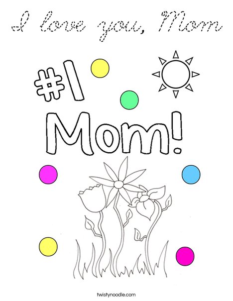Mom Coloring Page